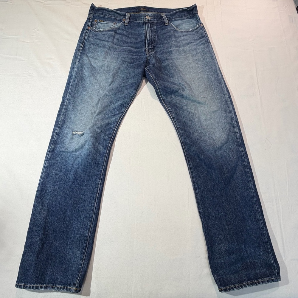 Polo Ralph Lauren The Hampton Relaxed Straight Jeans 36x34 Medium Wash Preppy - Picture 2 of 7